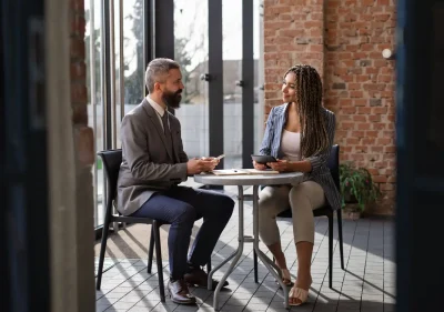 Business people sitting at the table